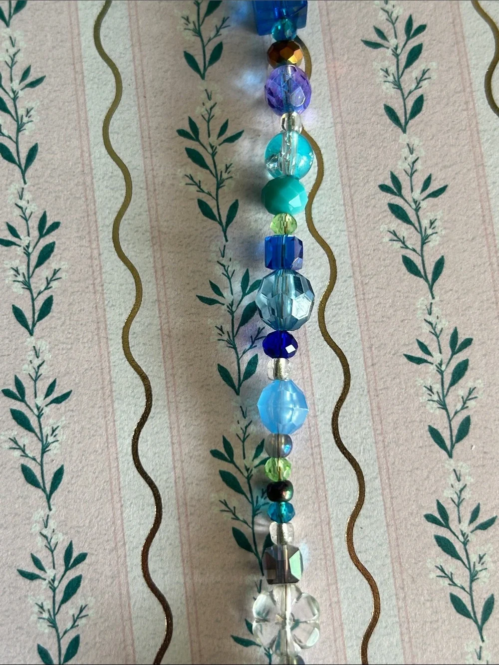 Beaded Blue Multicolor Eyeglass Chain